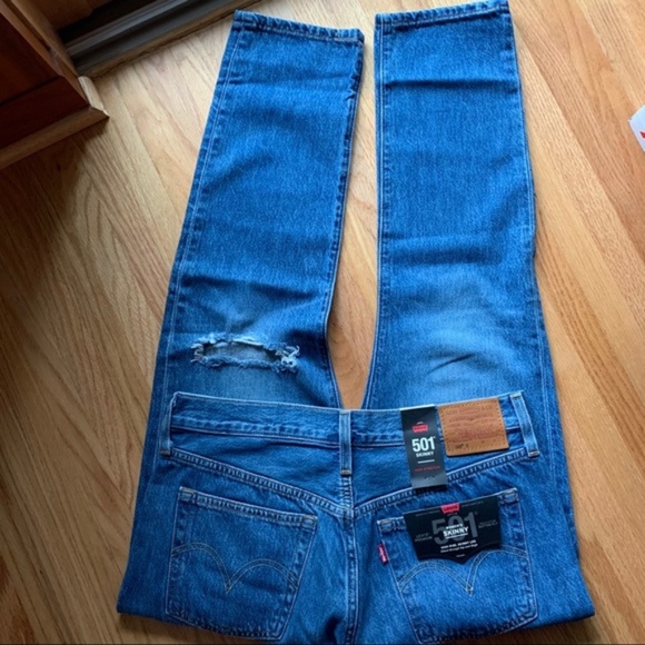NWT Levi's Premium 501 Skinny 29" x 28" - Picture 5 of 14